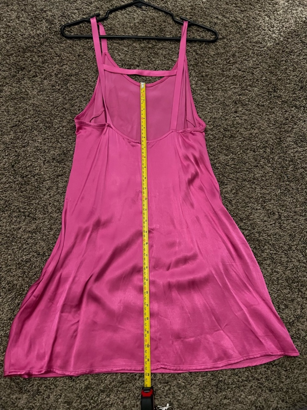 Women's Pink Satin Slip Dress